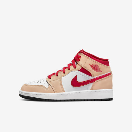 Air Jordan 1 Mid 'Light Curry Cardinal Red' (2022) (GS) | SOLE SERIOUSS [1]