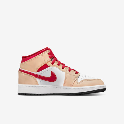 Air Jordan 1 Mid 'Light Curry Cardinal Red' (2022) (GS) | SOLE SERIOUSS [2]