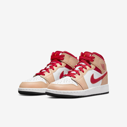 Air Jordan 1 Mid 'Light Curry Cardinal Red' (2022) (GS) | SOLE SERIOUSS [3]