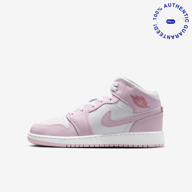Air Jordan 1 Mid 'Pink Foam / Fire Red' (2024) (GS) | SOLE SERIOUSS [1]