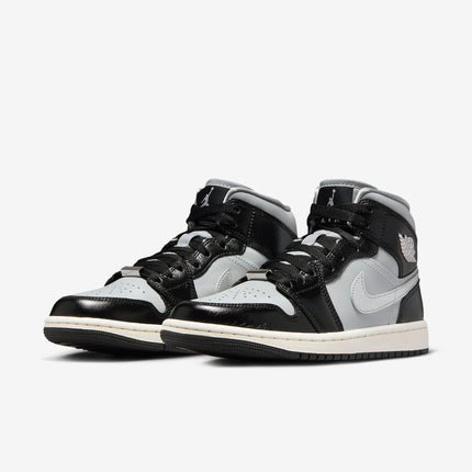 Air Jordan 1 Mid SE 'Black / Metallic Silver' (2023) (Womens) | SOLE SERIOUSS [3]