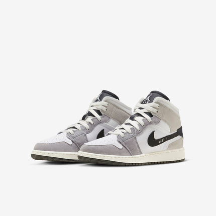 Air Jordan 1 Mid SE Craft 'Cement Grey / Black' (2023) (GS) | SOLE SERIOUSS [3]