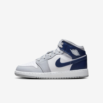 Air Jordan 1 Mid 'Wolf Grey / Midnight Navy' (2024) (GS) | SOLE SERIOUSS [1]
