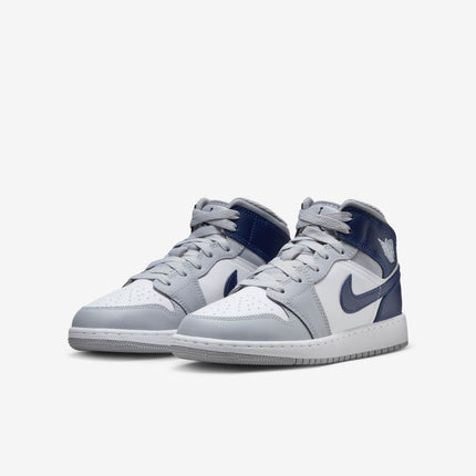 Air Jordan 1 Mid 'Wolf Grey / Midnight Navy' (2024) (GS) | SOLE SERIOUSS [3]