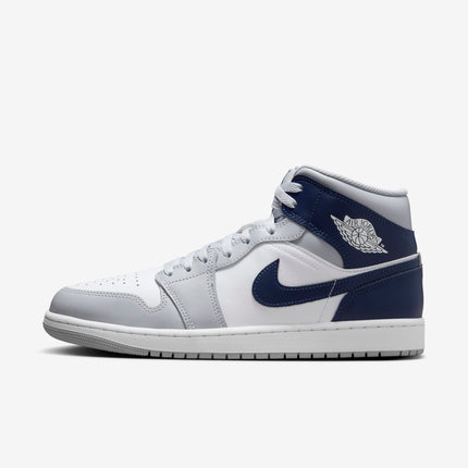 Air Jordan 1 Mid 'Wolf Grey / Midnight Navy' (2024) | SOLE SERIOUSS [1]