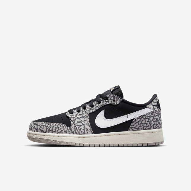 Air Jordan 1 Retro Low OG 'Black Cement' (2023) (GS) | SOLE SERIOUSS [1]
