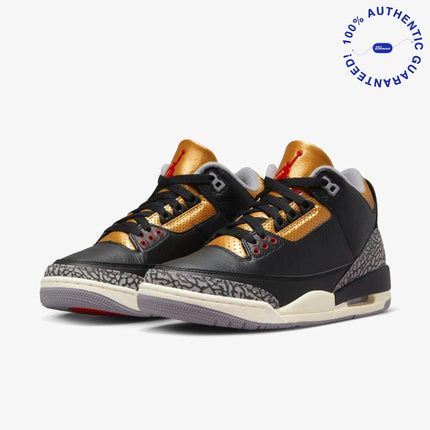 Air Jordan 3 Retro 'Black Cement / Metallic Gold' (2022) (Womens) | SOLE SERIOUSS [3]