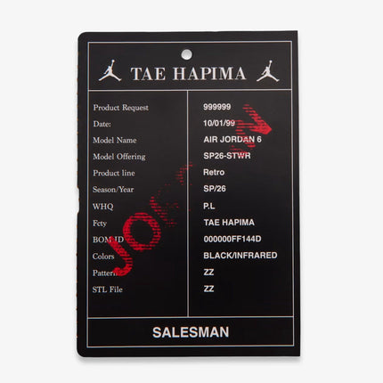 Air Jordan 6 Retro 'Reimagined Reverse Infrared / Salesman Sample' (2026) (PS) | SOLE SERIOUSS [9]