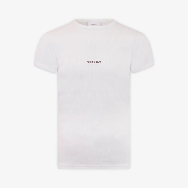 Angeli Vergily 'Center Classic Logo' Ribbed T-Shirt White - SOLE SERIOUSS (1)