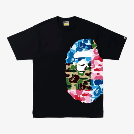 BAPE A Bathing Ape 'ABC Camo Crazy Side Big Ape Head' Tee Black (SS22) - SOLE SERIOUSS (1)