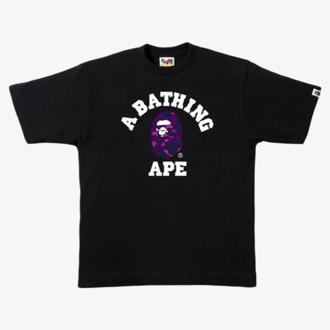 BAPE A Bathing Ape 'Color Camo College' Tee Black / Purple (FW21) - SOLE SERIOUSS (1)