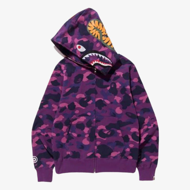 BAPE A Bathing Ape 'Color Camo Shark' Full Zip Hoodie Purple (SS22) - SOLE SERIOUSS (1)