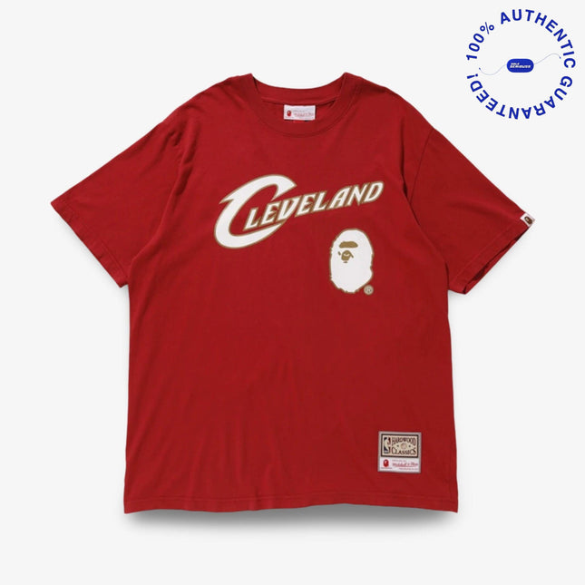 BAPE / A Bathing Ape x Mitchell and Ness x NBA 'Cavs / Cleveland Cavaliers' Tee Burgundy (FW18) | SOLE SERIOUSS [1]