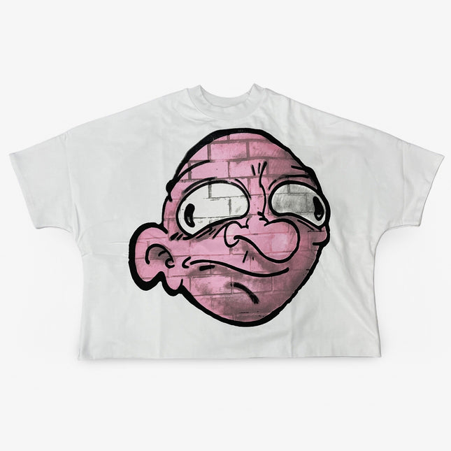 Billionaire Studios 'Bills Brain' Oversized Boxy Crop T-Shirt White / Pink - SOLE SERIOUSS (1)