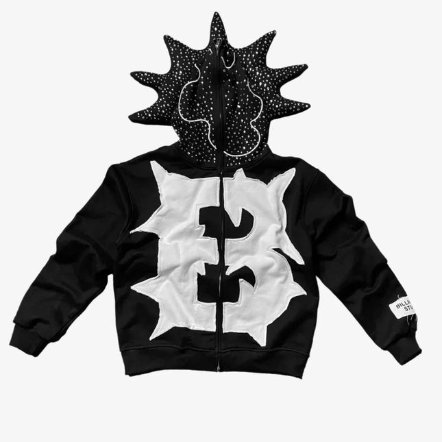 Billionaire Studios 'Bluto Crown' French Terry Oversized Body Bag Zip-Up Hoodie Black - SOLE SERIOUSS (1)