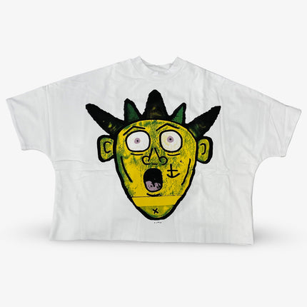 Billionaire Studios 'Lemon Head' Oversized Boxy Crop T-Shirt White / Yellow - SOLE SERIOUSS (1)