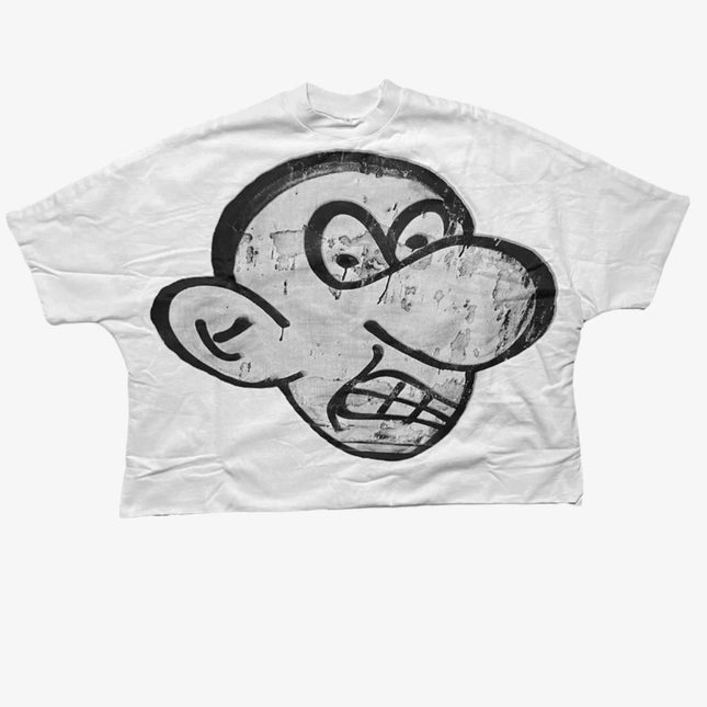 Billionaire Studios 'Wimpy Kid' Double Layered Oversized Boxy Crop T-Shirt White / Black - SOLE SERIOUSS (1)