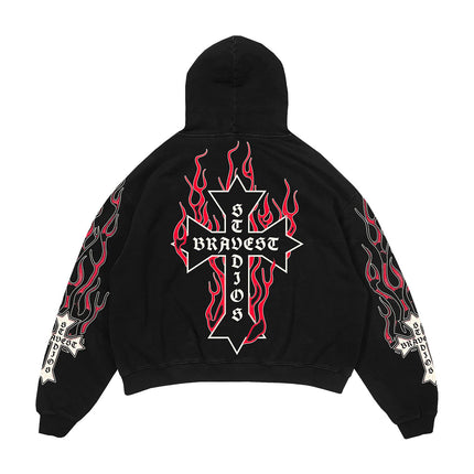 Bravest Studios 'Eternal' Hoodie Black / Red