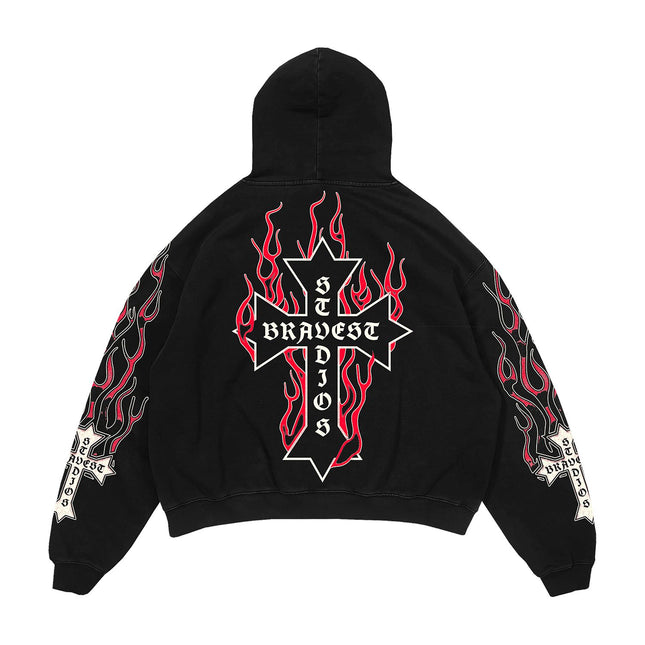 Bravest Studios 'Eternal' Hoodie Black / Red