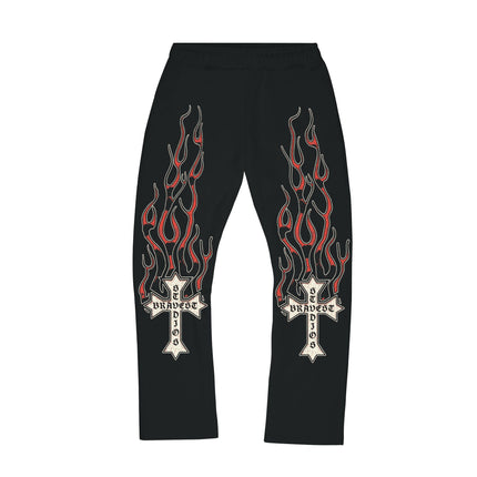 Bravest Studios 'Eternal' Sweatpants Black / Red