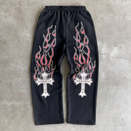 Bravest Studios 'Eternal' Sweatpants Black / Red