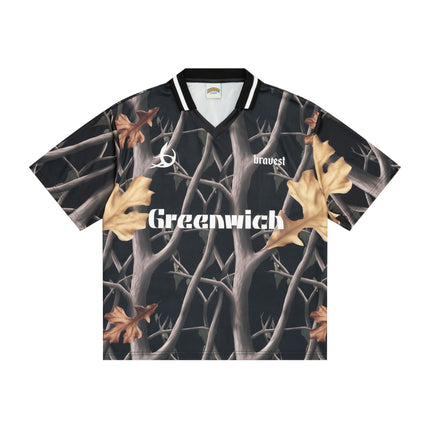 Bravest Studios 'Greenwich' Soccer Jersey Black / Camo