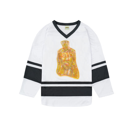 Bravest Studios 'Jesus Piece' Hockey Jersey White