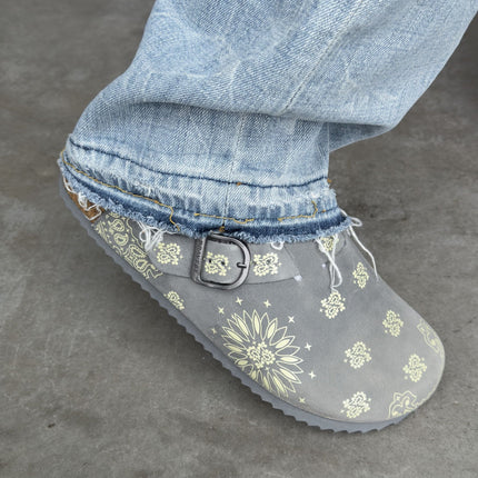 Bravest Studios 'Paisley' Suede Clogs Grey - SOLE SERIOUSS (2)