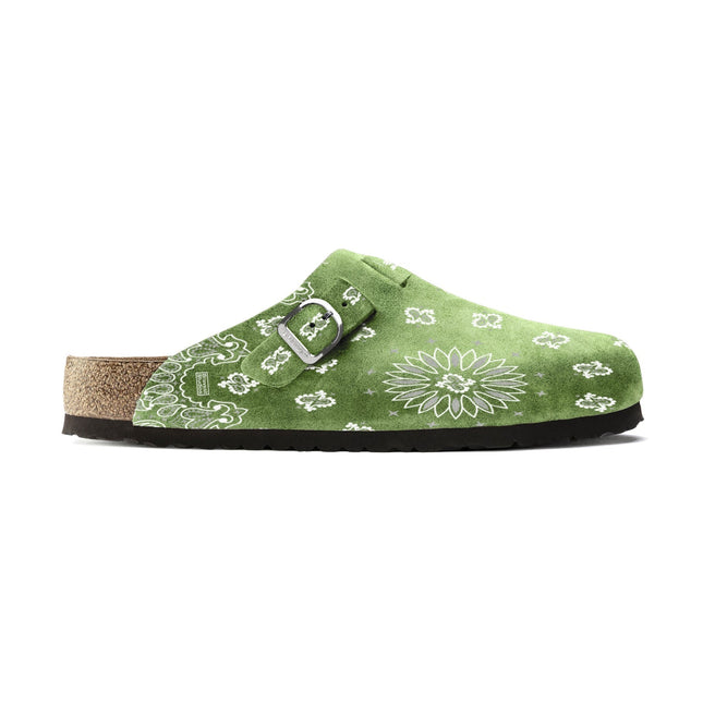 Bravest Studios 'Paisley' Suede Clogs Olive