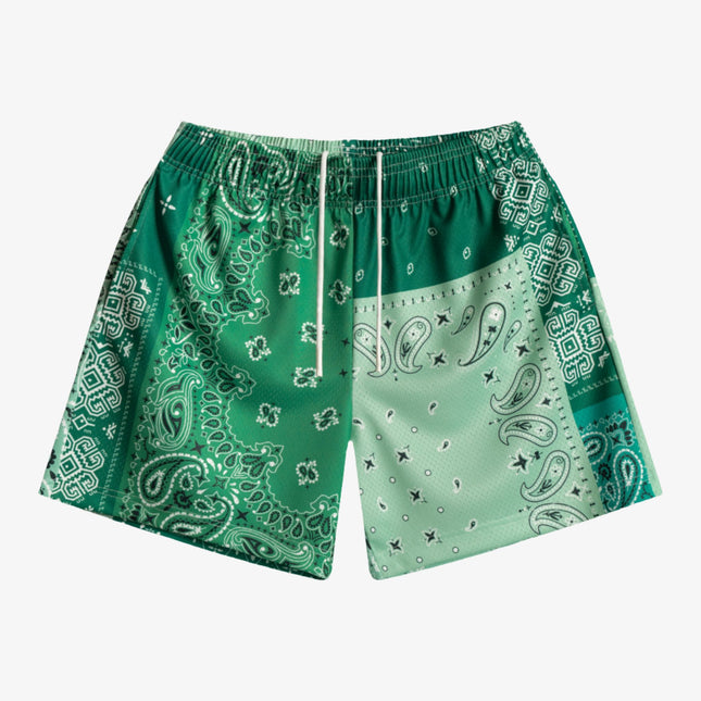 Bravest Studios 'Patchwork Paisley' Shorts Green - SOLE SERIOUSS (1)