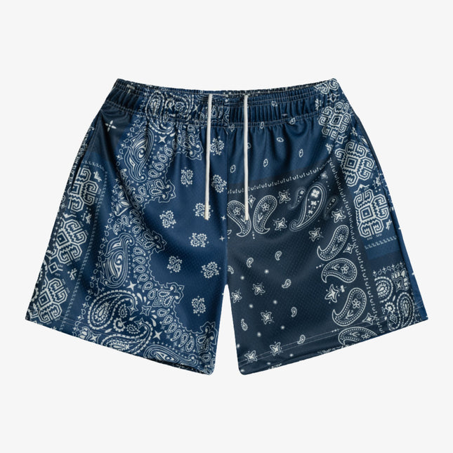 Bravest Studios 'Patchwork Paisley' Shorts Navy Blue - SOLE SERIOUSS (1)