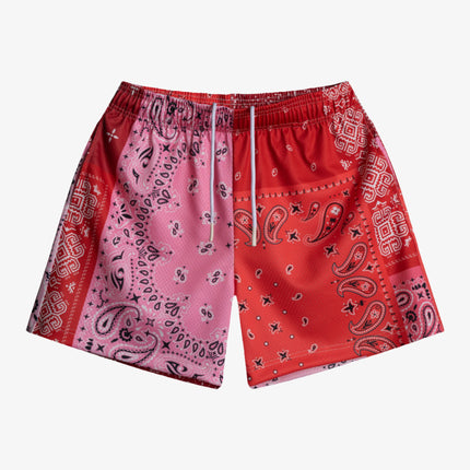 Bravest Studios 'Patchwork Paisley' Shorts Red - SOLE SERIOUSS (1)