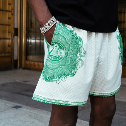 Bravest Studios 'Scratch' Shorts White / Green - SOLE SERIOUSS (2)