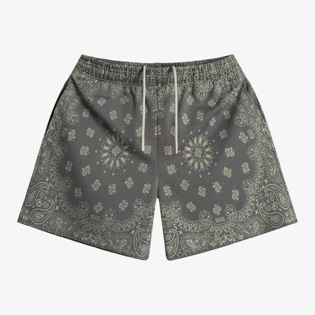 Bravest Studios 'Screenprinted Paisley' Shorts Concrete Grey - SOLE SERIOUSS (1)