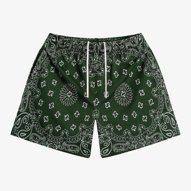 Bravest Studios 'Screenprinted Paisley Two-Tone' Shorts Green - SOLE SERIOUSS (1)