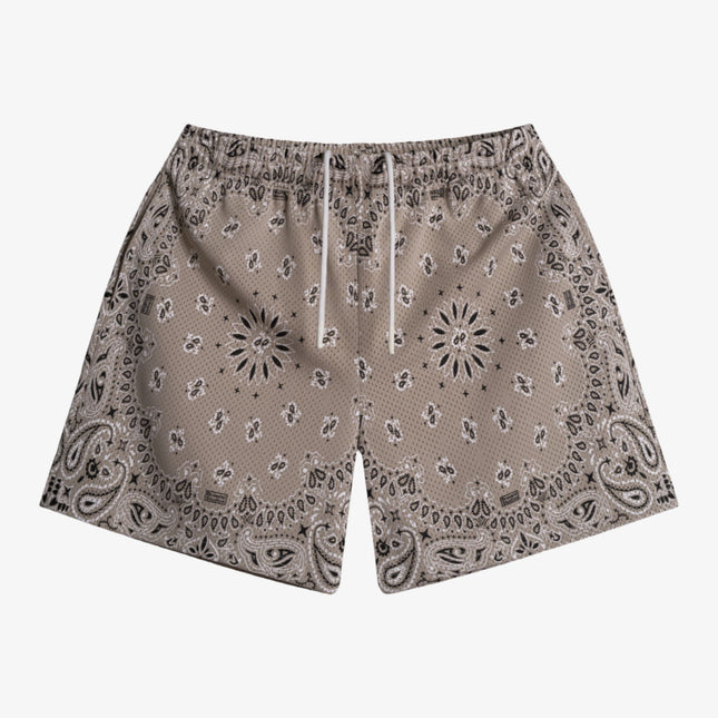 Bravest Studios 'Screenprinted Paisley Two-Tone' Shorts Khaki - SOLE SERIOUSS (1)