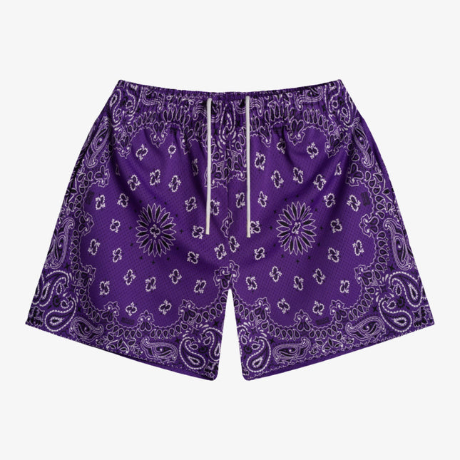 Bravest Studios 'Screenprinted Paisley Two-Tone' Shorts Purple - SOLE SERIOUSS (1)