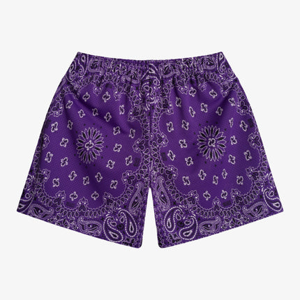 Bravest Studios 'Screenprinted Paisley Two-Tone' Shorts Purple - SOLE SERIOUSS (2)