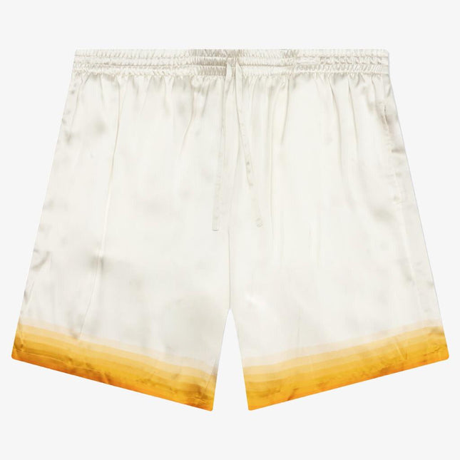 Casablanca 'Panoramique' Silk Shorts with Drawstrings Off White - SOLE SERIOUSS (1)