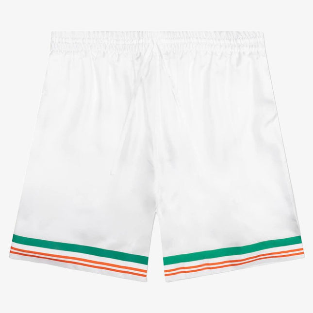 Casablanca 'Tennis Club Icon' Silk Twill Shorts White - SOLE SERIOUSS (1)