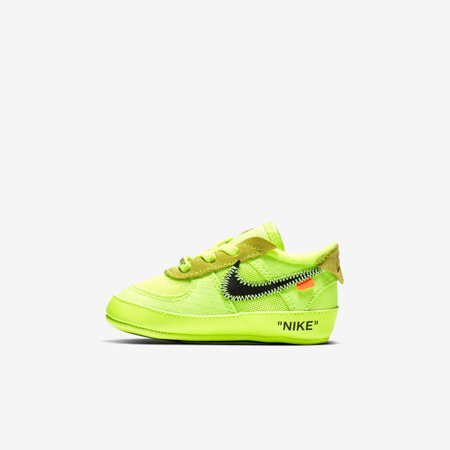 (Crib Bootie) Nike Air Force 1 Low x Off-White 'Volt' (2018) BV0854-700 - SOLE SERIOUSS (1)