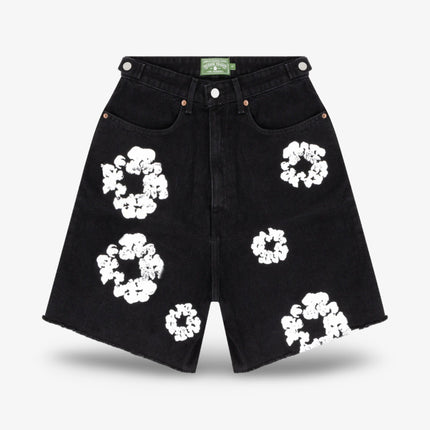 Denim Tears Jean Shorts 'The Cotton Wreath' Black (SS24) 404-010-30 - SOLE SERIOUSS (1)