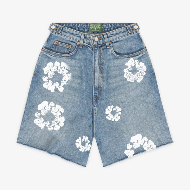 Denim Tears Jean Shorts 'The Cotton Wreath' Light Wash (SS24) 404-81-30 - SOLE SERIOUSS (1)