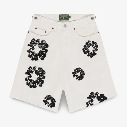 Denim Tears Jean Shorts 'The Cotton Wreath' White (SS24) - SOLE SERIOUSS (1)