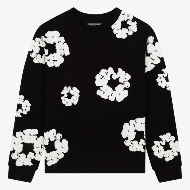 Denim Tears L/S Long Sleeve T-Shirt 'The Cotton Wreath' Black (FW24) | SOLE SERIOUSS [1]