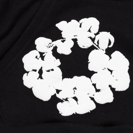 Denim Tears Pullover Hooded Sweatshirt 'The Cotton Wreath' Black FW23 - SOLE SERIOUSS (3)