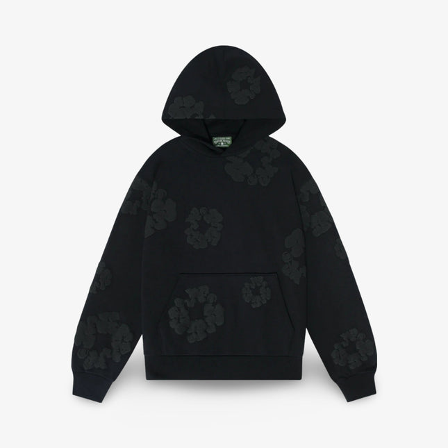 Denim Tears Pullover Hooded Sweatshirt 'The Cotton Wreath Monochrome' Black (SS24) 013-006-140 - SOLE SERIOUSS (1)