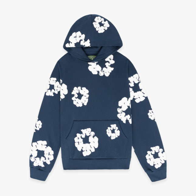 Denim Tears Pullover Hooded Sweatshirt 'The Cotton Wreath' Navy Blue (FW23) | SOLE SERIOUSS [1]