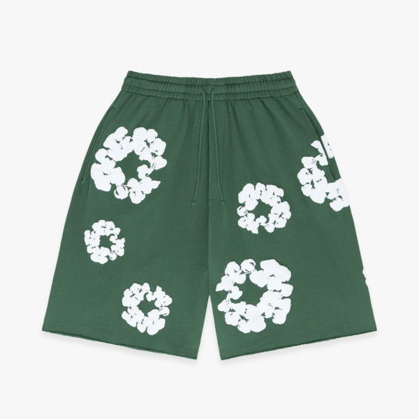 Denim Tears Shorts 'The Cotton Wreath' Green (FW23) 402-060-30