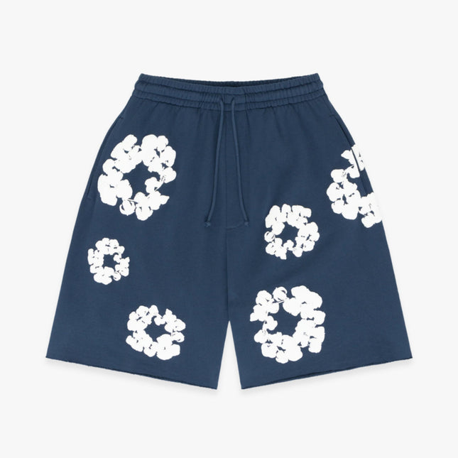 Denim Tears Shorts 'The Cotton Wreath' Navy Blue (FW23) | SOLE SERIOUSS [1]